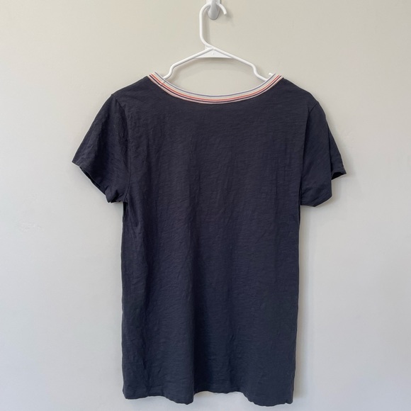 DARK GREY TEE WITH STRIPES- FROM LOFT - Picture 5 of 8